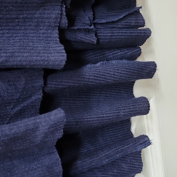 We The Free FP Navy Oversized Knit Long-Sleeve Mini Dress, Size S - Picture 6 of 9